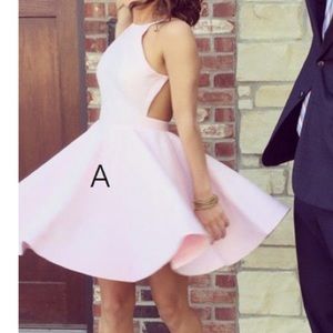 Princess Halter Sleeveless Short Satin Dresses